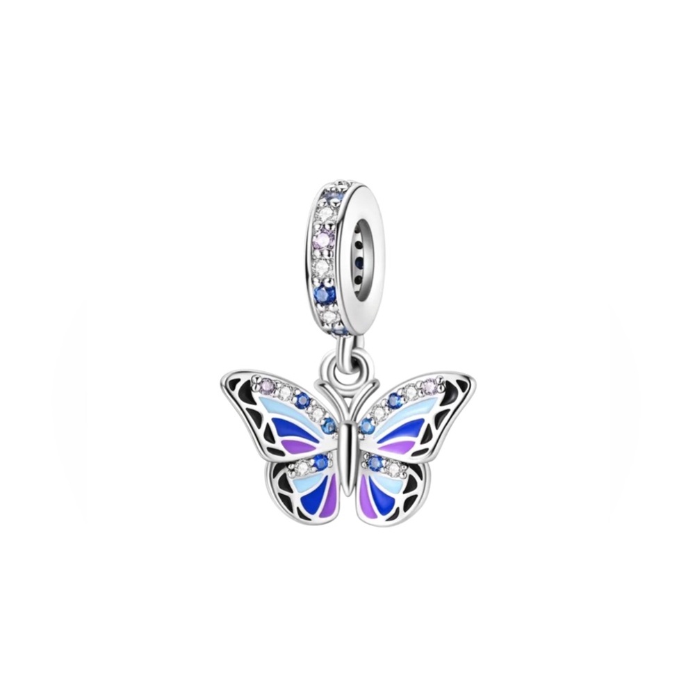 S925 Blue Morpho Butterfly Charm Pandora Style